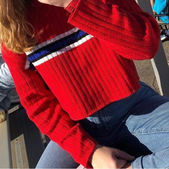 Forever 21 Horizontal Stripe Red Sweater - Picture 4 of 4